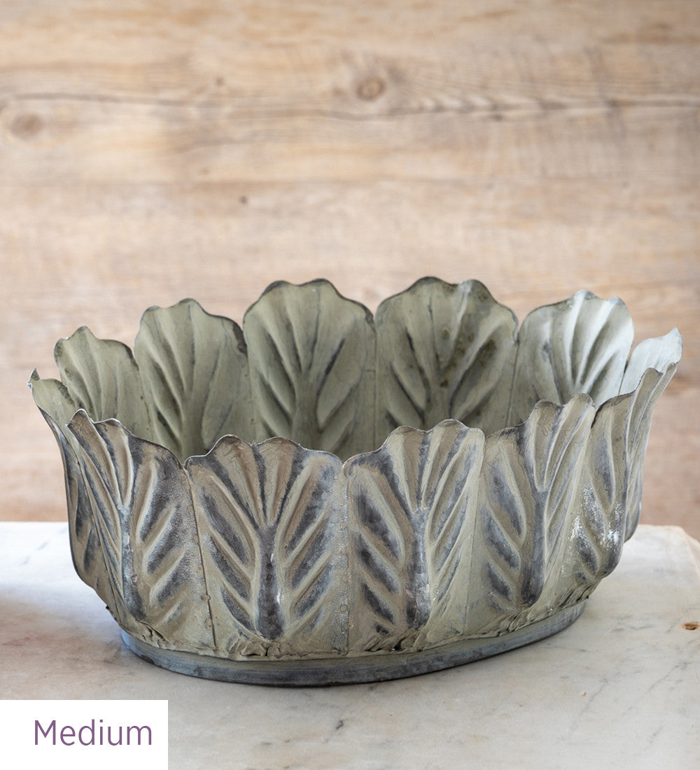 Sarah Raven Leaf Planters Pflanztopf 3er-Set Metall rost