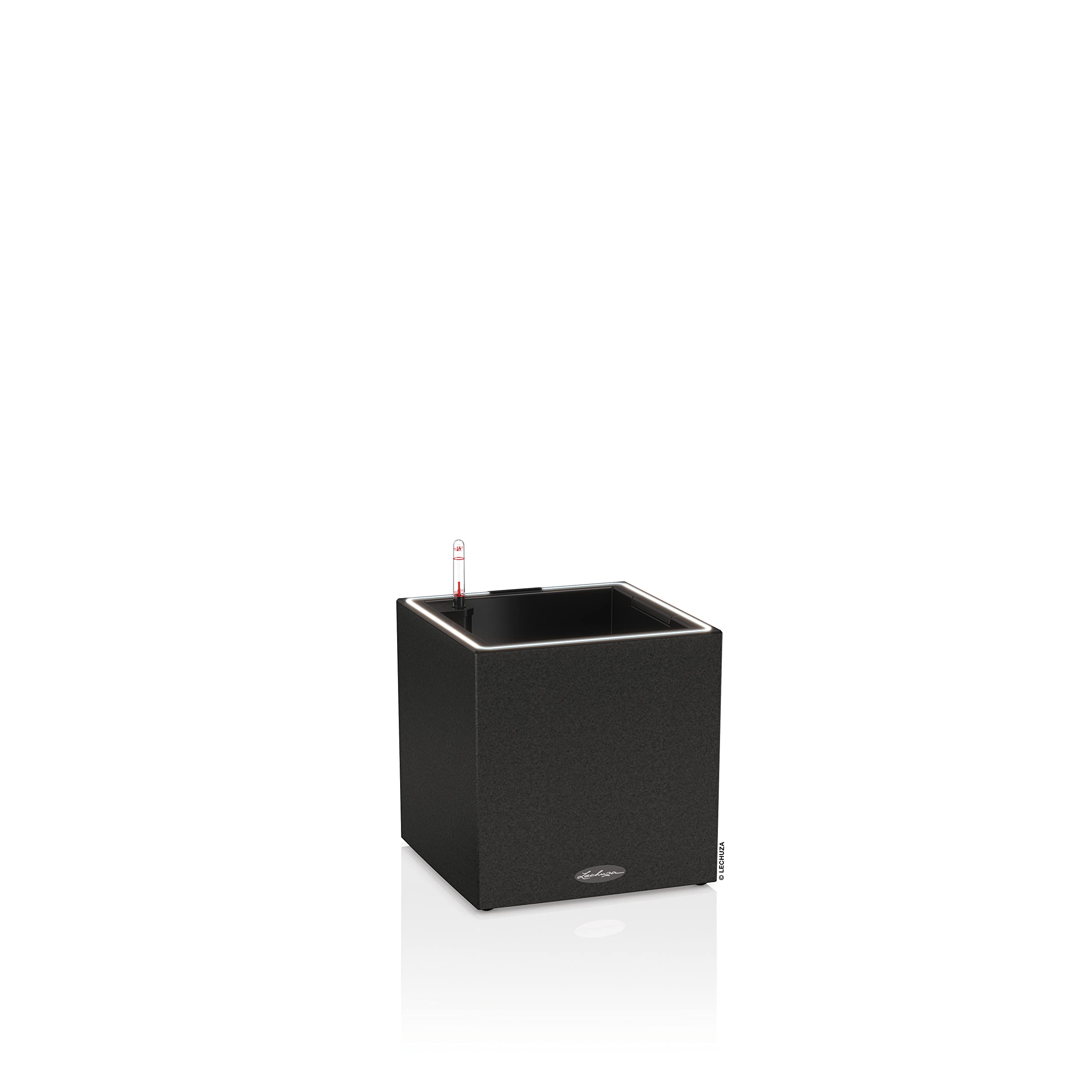 Lechuza Canto Stone 30 Low LED Pflanzgefäß graphitschwarz