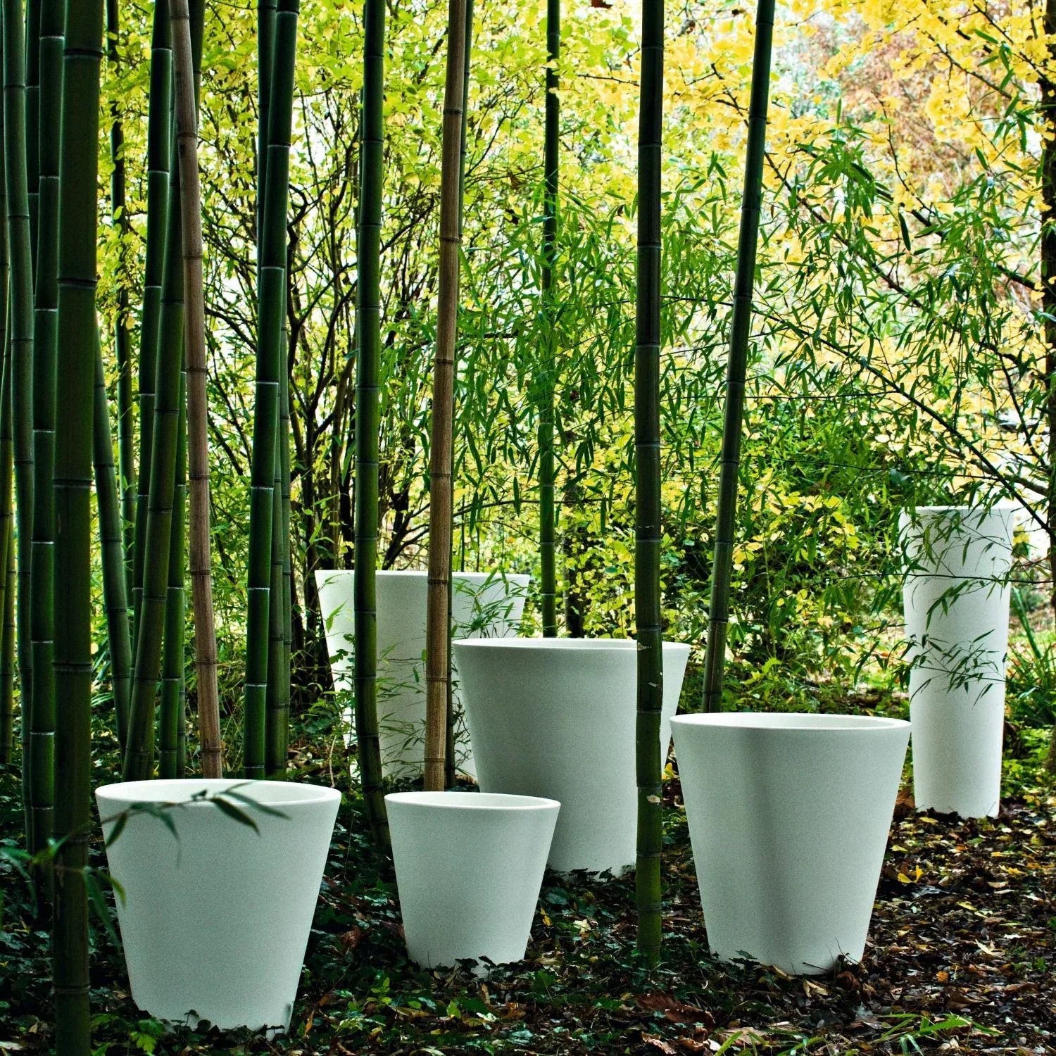 Serralunga New Pot High Pflanztopf Weiß 35x35x90 Outdoor
