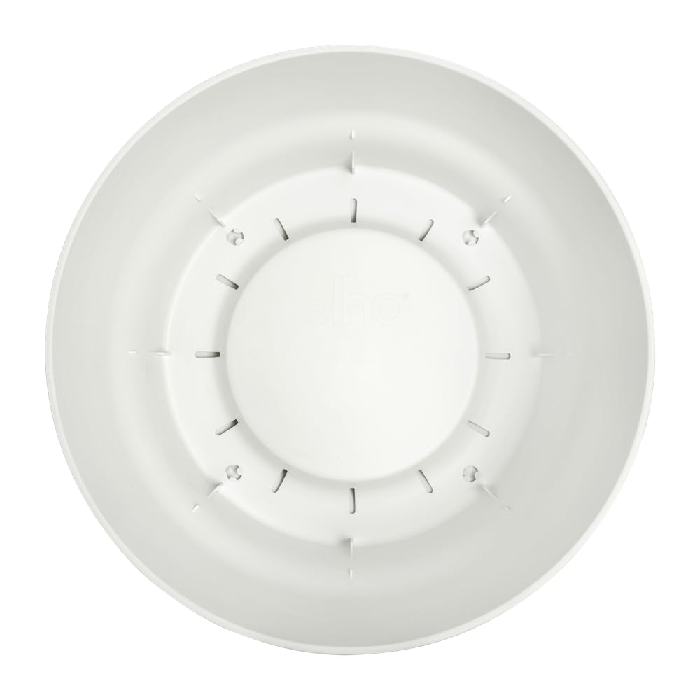 elho Greenville Schale 33 cm Weiß mit Untersetzer frostfest