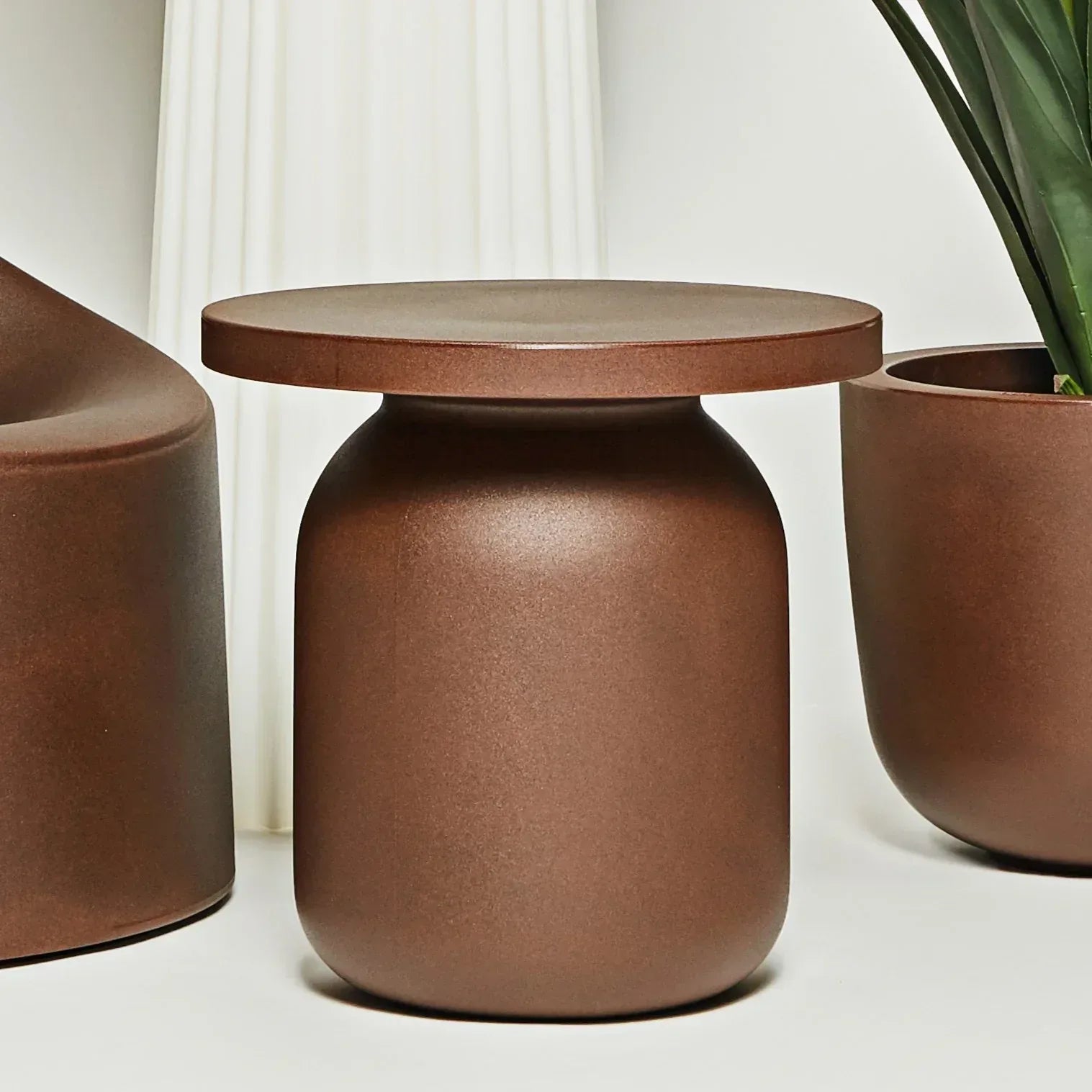 Serralunga Juju Tisch Corten Rund Outdoor Hocker