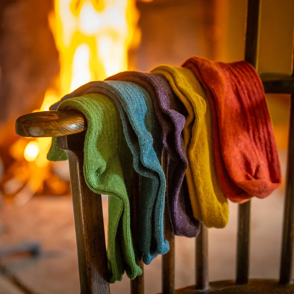 Sarah Raven Gardening Socken Wolle Mustard 9-11.5 warm