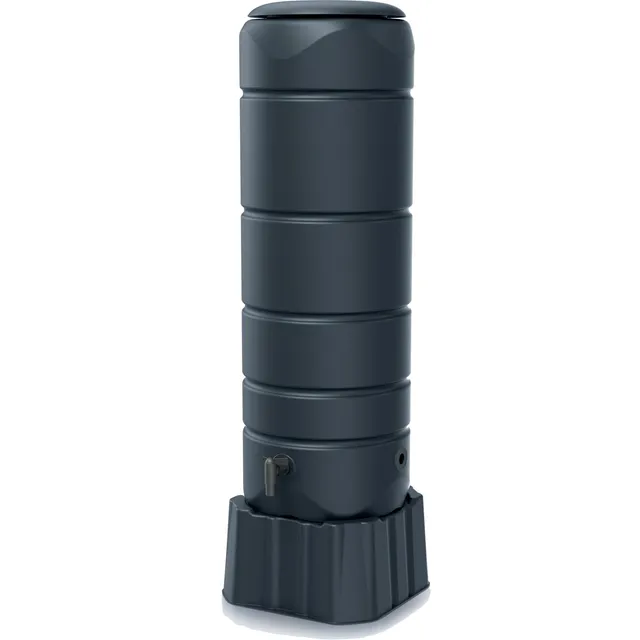 Prosperplast Vuelta Regentonne 110L anthrazit mit Sockel und Hahn