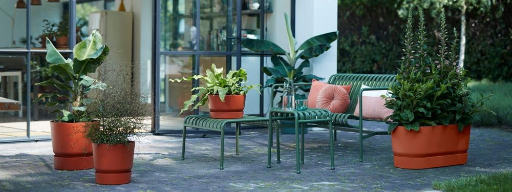 elho Greenville Rund Blumentopf 25 cm Klinkerrot