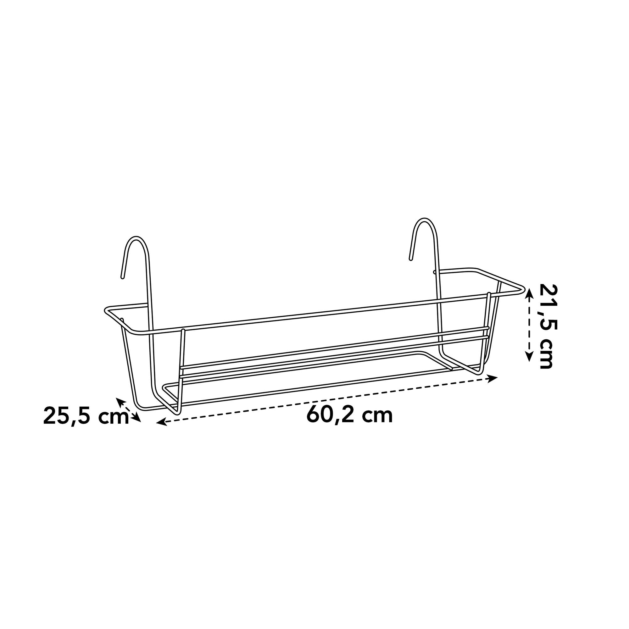 elho Green Basics Balkonkasten Gestell 60cm Anthrazit