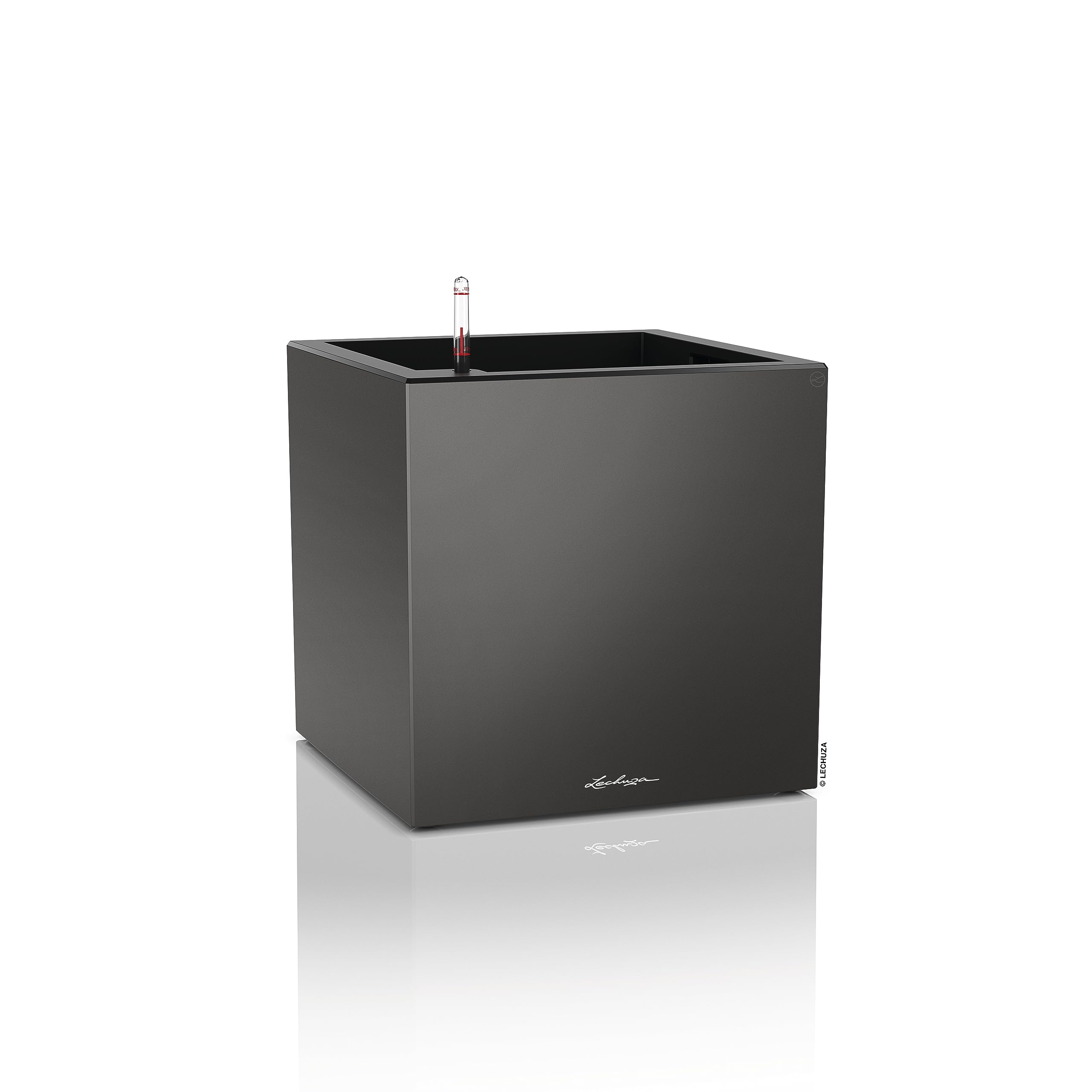 Lechuza Canto Premium 40 Low Pflanzwürfel Silber Metallic
