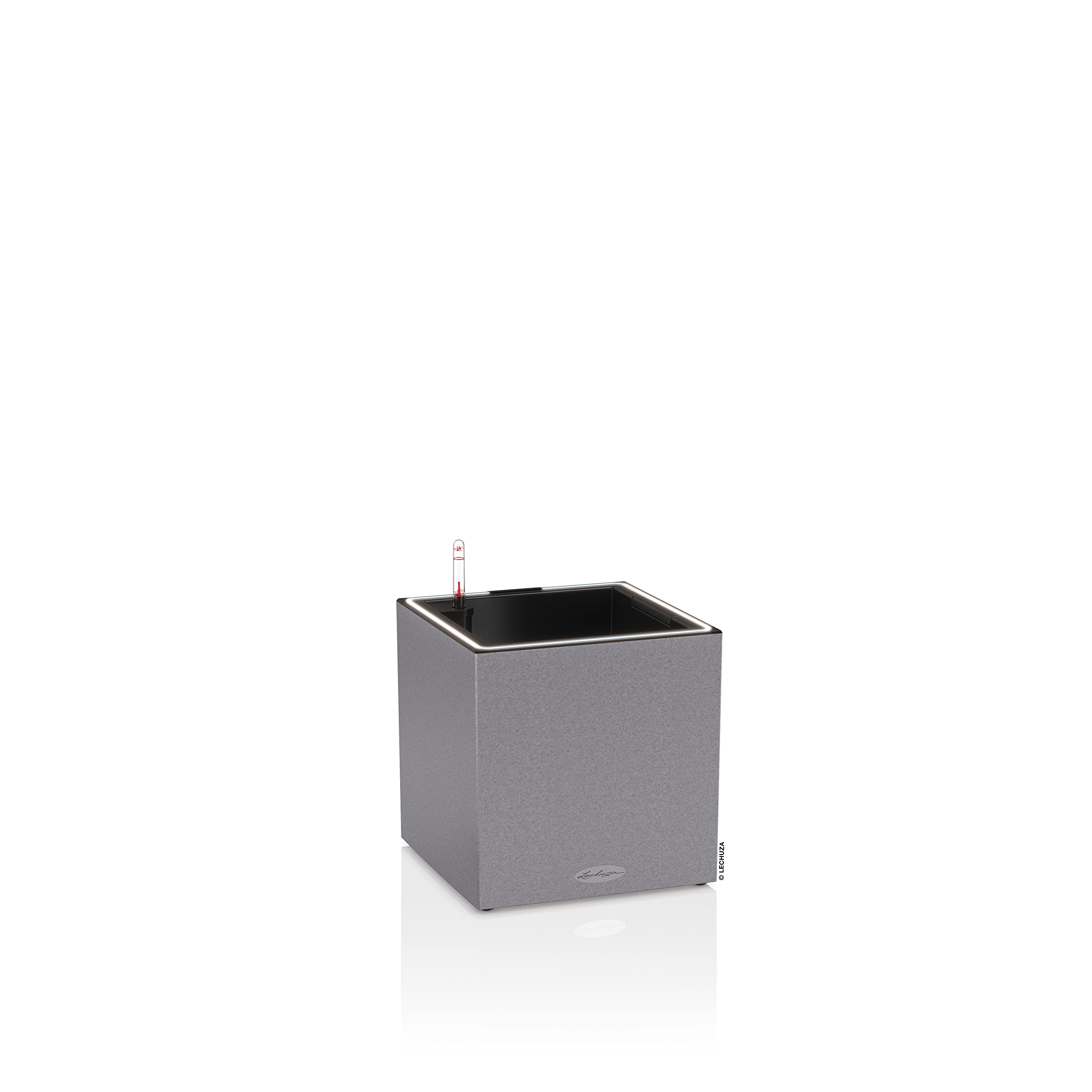 Lechuza Canto Stone 30 Low LED Pflanztopf steingrau Bewässerung