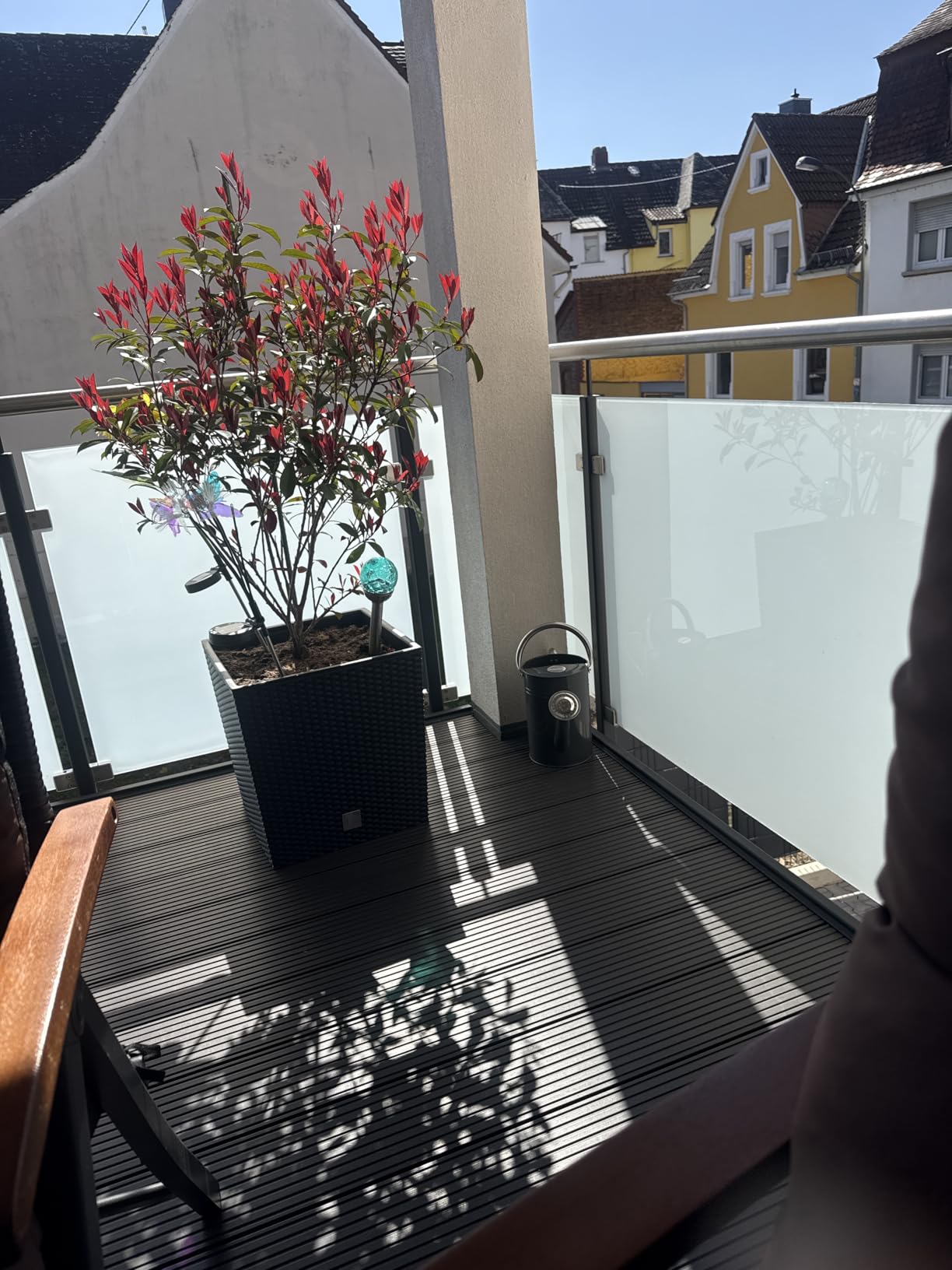 Prosperplast Rato Blumentopf anthrazit 50 cm Rattan