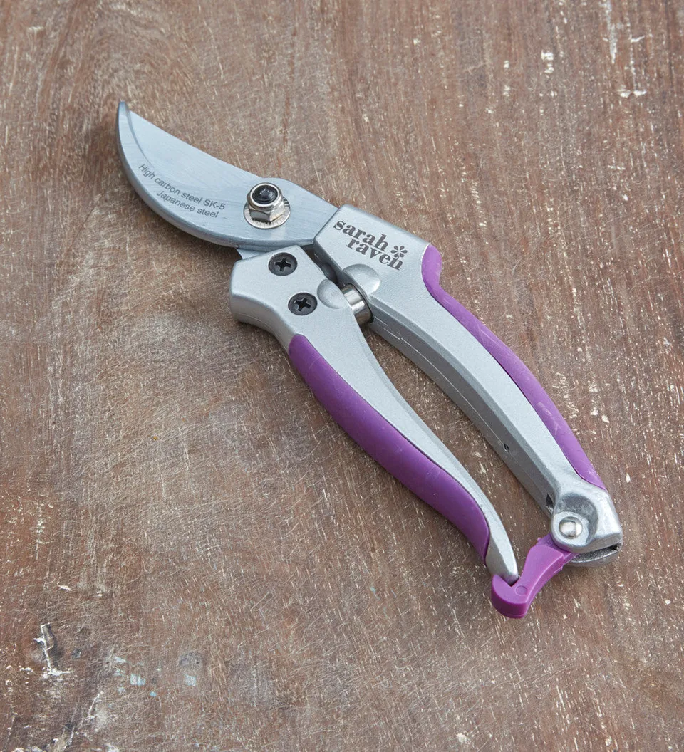 Sarah Raven Gardening Secateurs Gartenschere Lila 20 cm Bypass