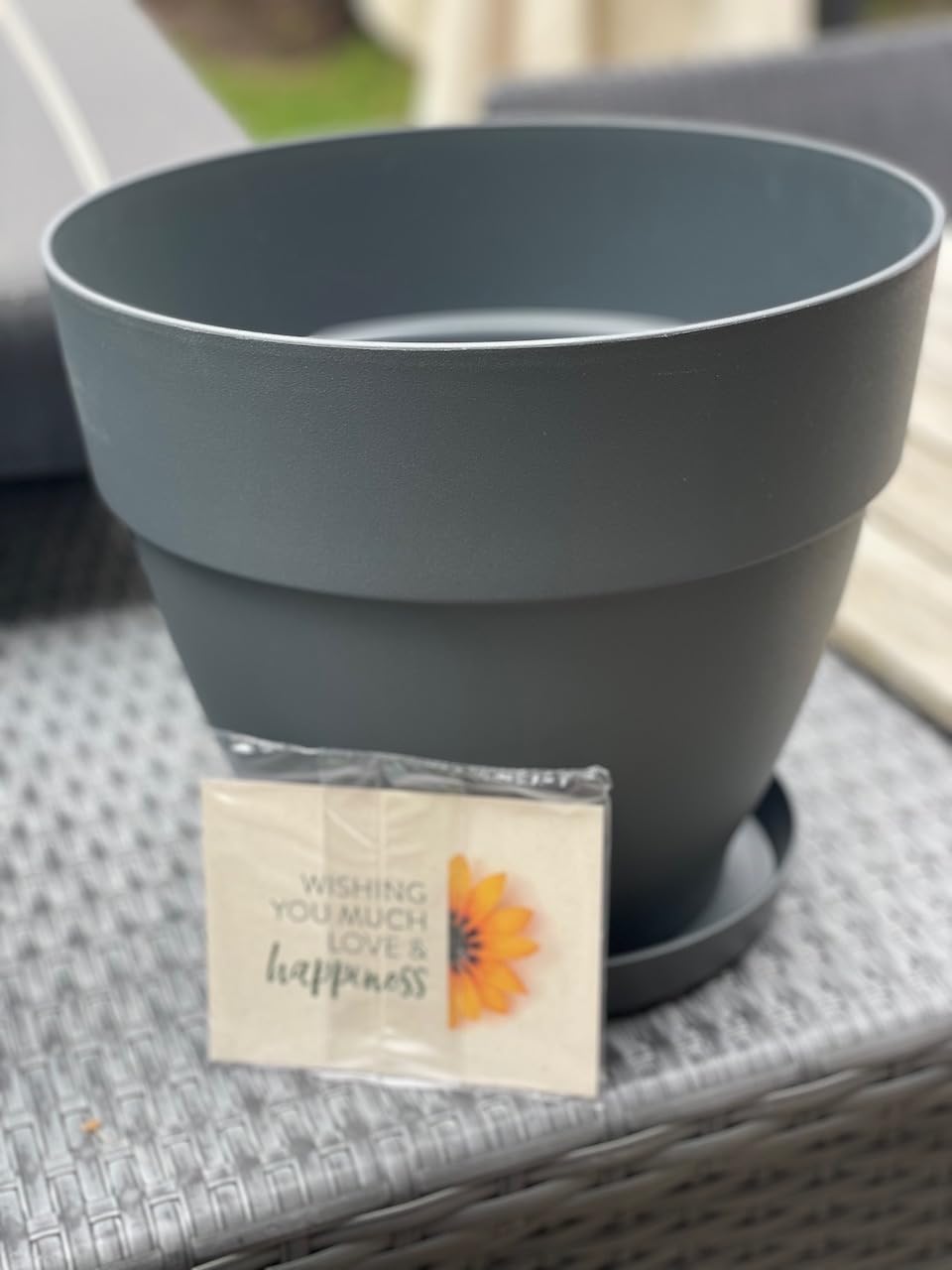 elho Vibia Rund 30 Blumentopf anthrazit 2er Set außen