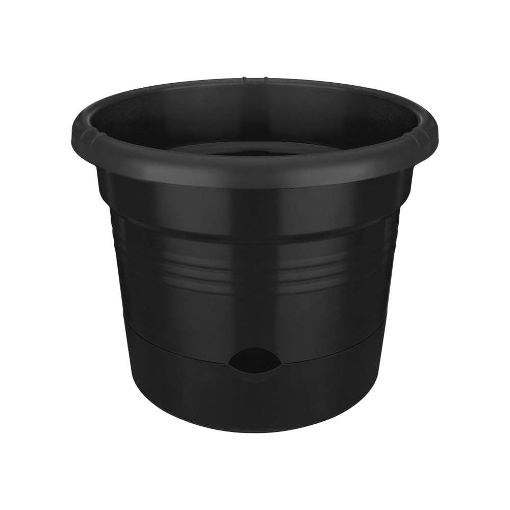 elho Green Basics Tomatentopf 33cm Pflanztopf Schwarz mit Rankgitter