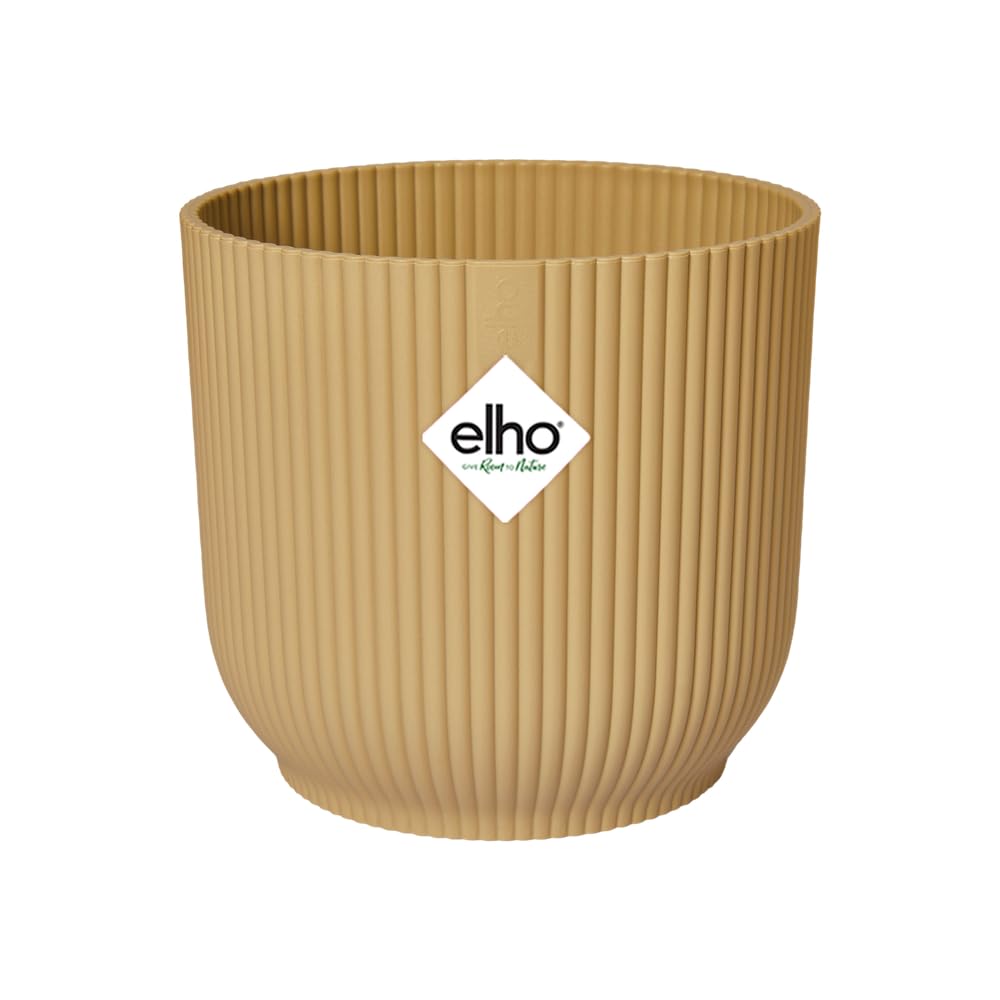 elho Vibes Fold Rund 35 Blumentopf Buttergelb mit Rollen
