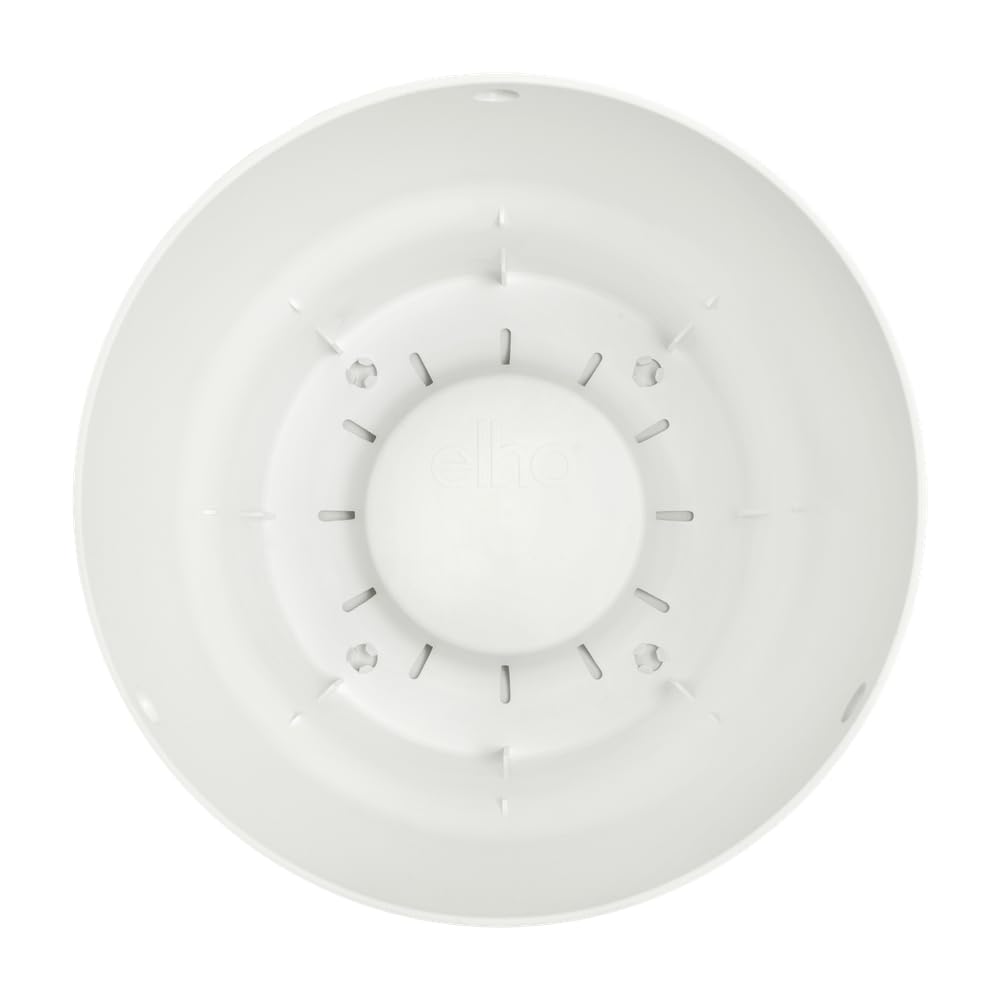 elho Greenville Hängeampel 24cm Weiß mit Untersetzer