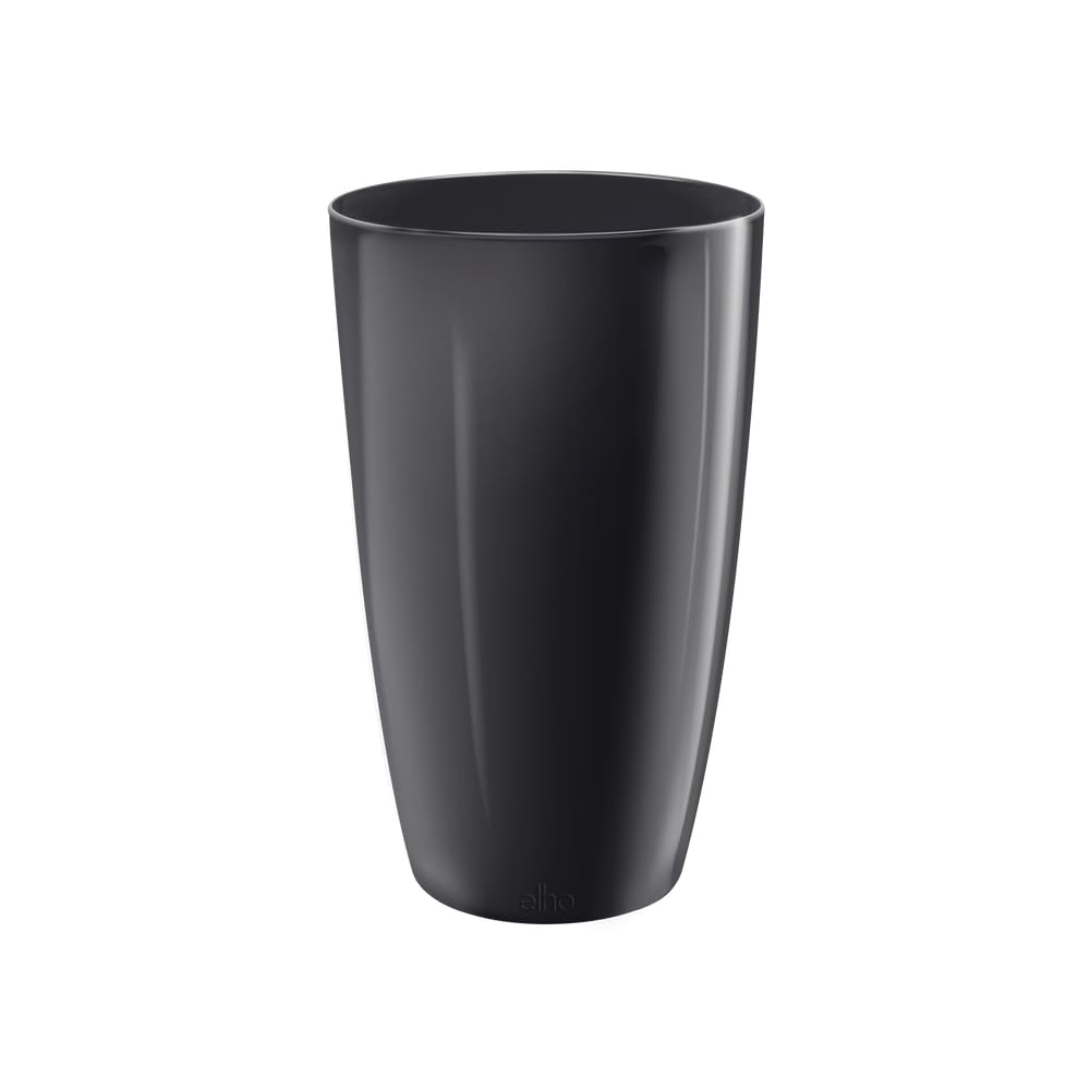 elho Brussels Diamond Blumentopf Hoch 27 Schwarz Metallic Ø27