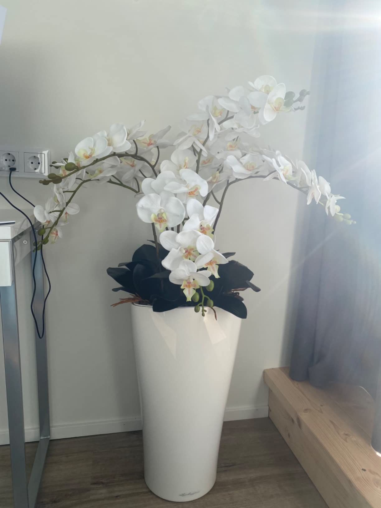 Lechuza Delta Premium 30 Pflanzsäule Anthrazit Metallic