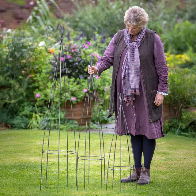 Sarah Raven Gardening Obelisk Rankhilfe Metall 0,9 m rost