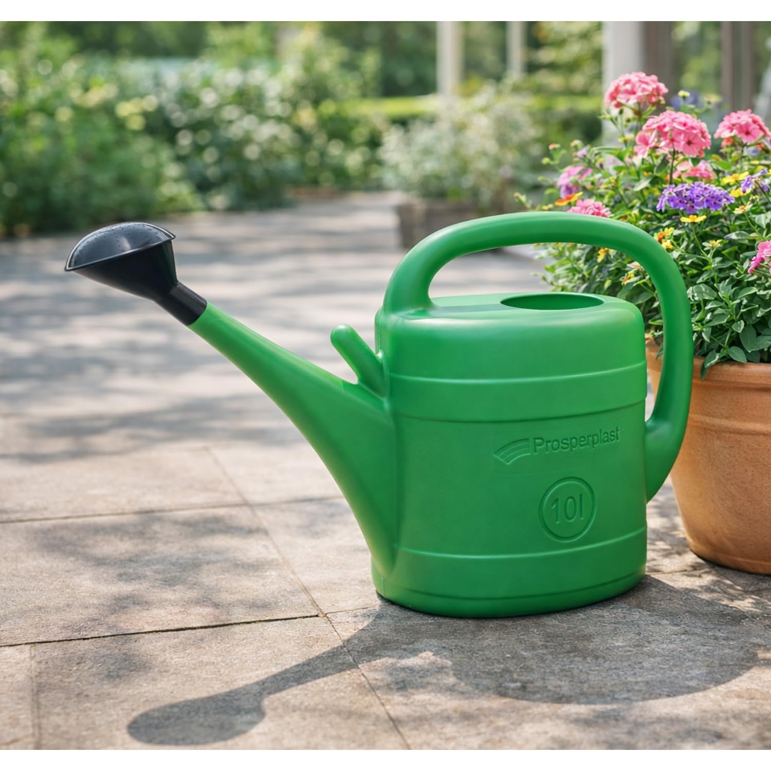 Prosperplast Classico Gießkanne 10 Liter grün 2er Set mit Brause