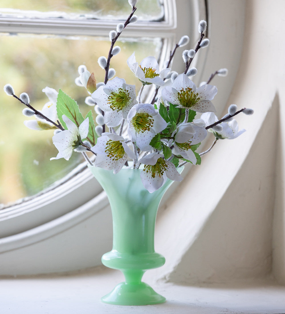 Sarah Raven Favourite Jade Vase Glasvase Mittel grün opak