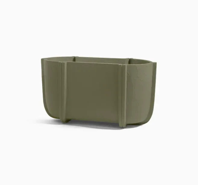 Serralunga Cassero Long Pflanztopf Salvia oval Betonoptik