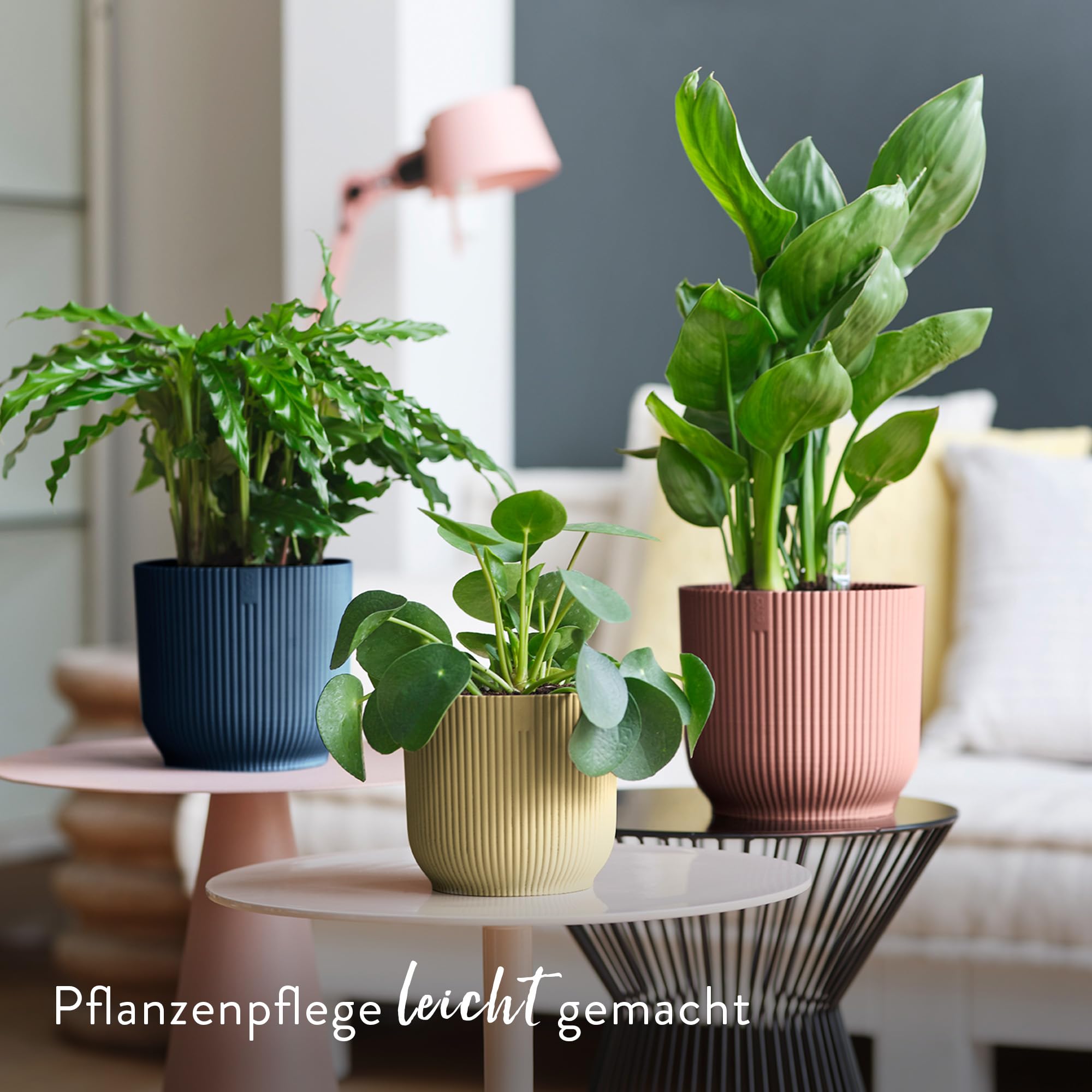 elho Vibes Fold Rund 22 Blumentopf zartrosa mit Bewässerung