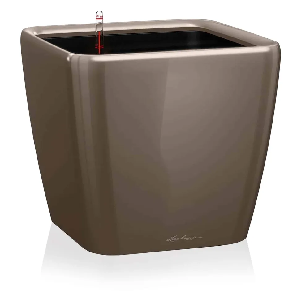 Lechuza Quadro Premium LS 50 Pflanztopf Taupe Hochglanz