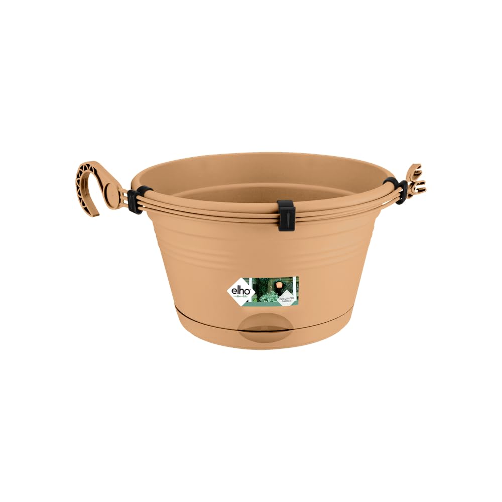 elho Green Basics Hängeampel 28cm Leaf Green mit Untersetzer