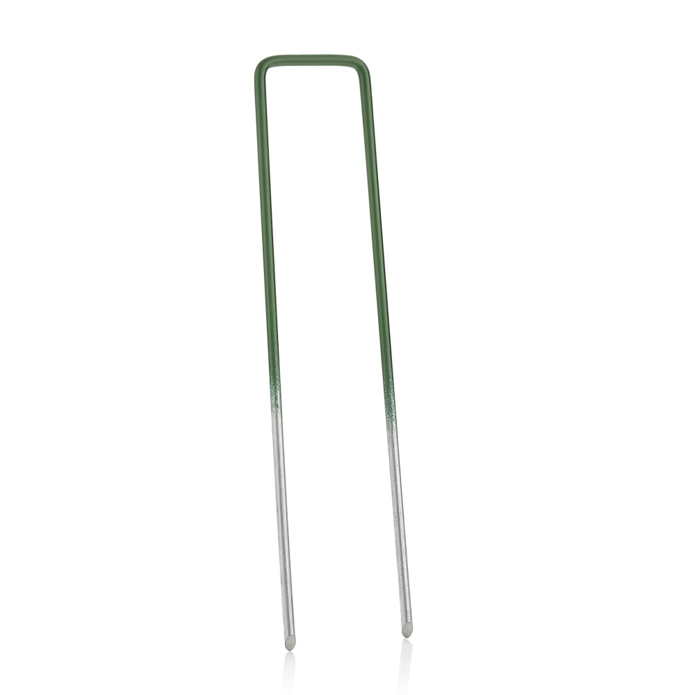 GardenMate Erdanker verzinkt halb-grün 150mm 100 Stück Rasen