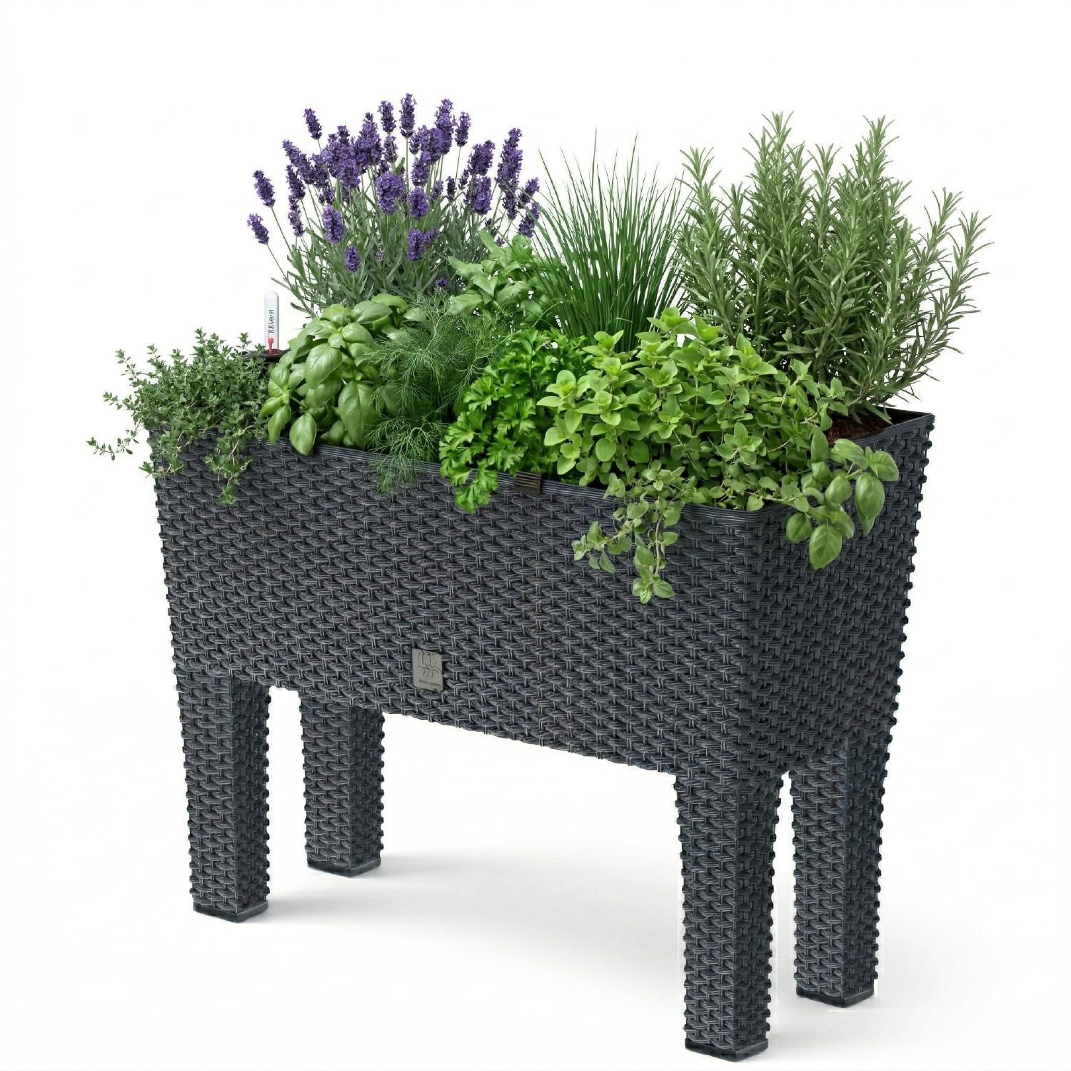 Prosperplast Rato Case High Blumenkasten schwarz 60cm Bewässerung