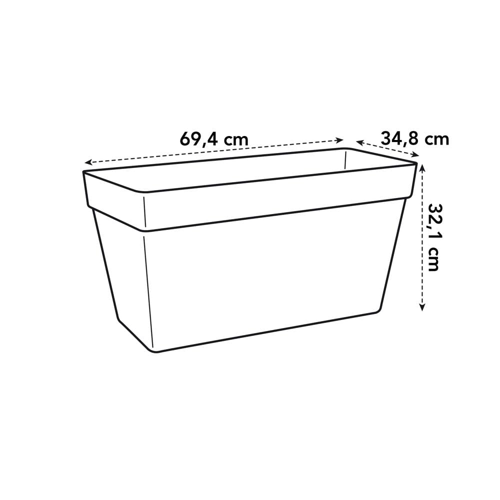 elho Loft Urban Terrace Rollen Balkonkasten Weiss 70 cm
