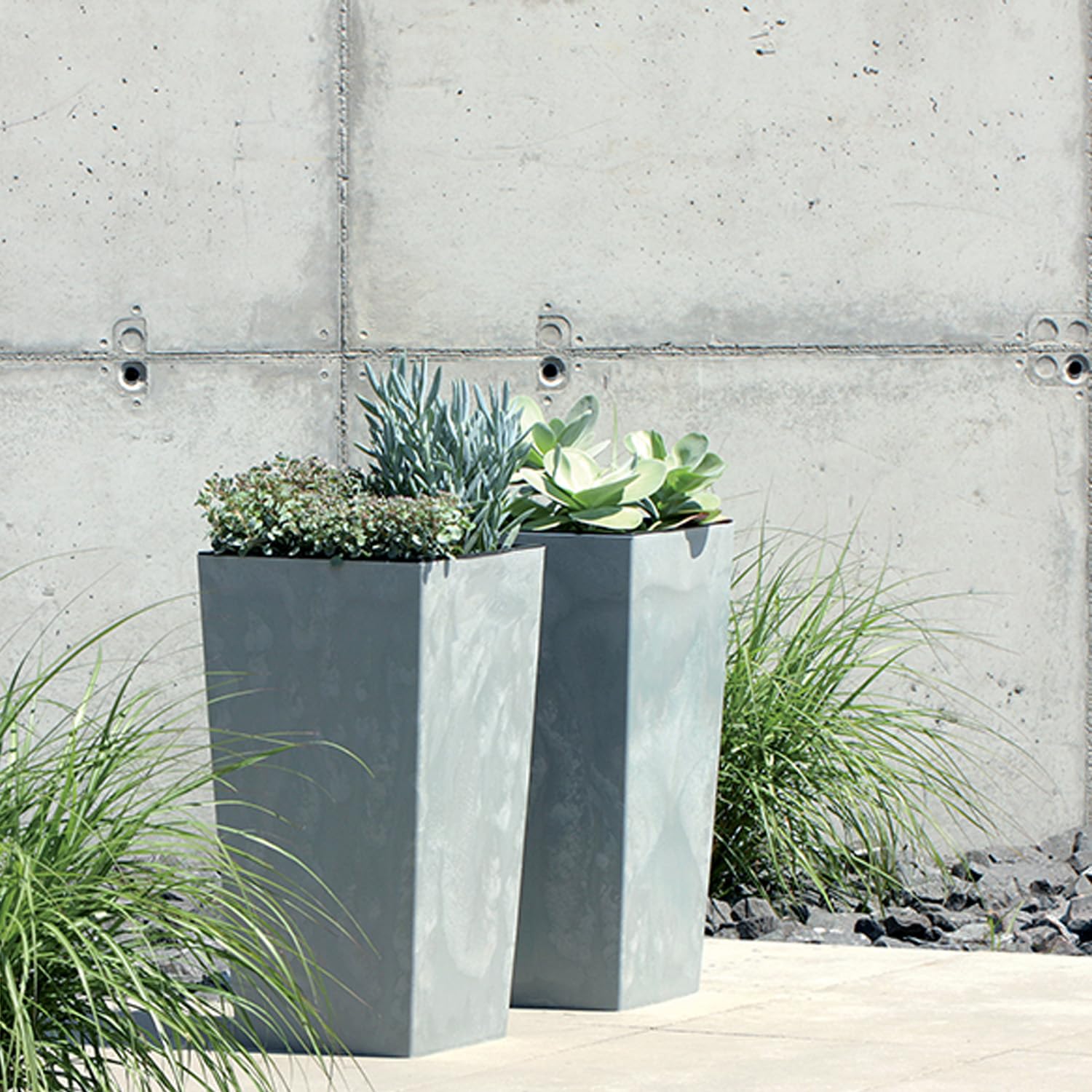 Prosperplast Urbi Pflanzkübel Beton-Optik Marengo Braun 50 cm