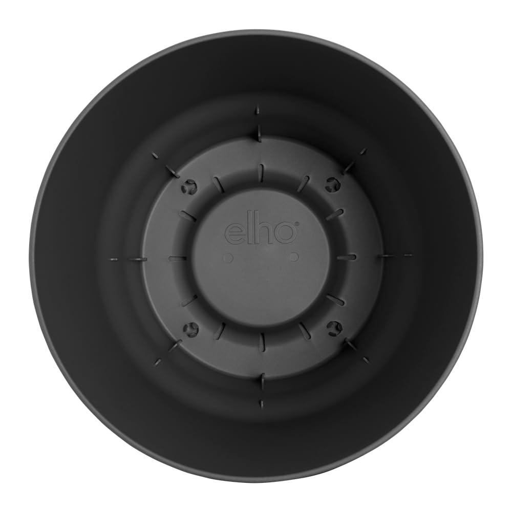 elho Greenville Rund 25 cm Blumentopf Living Schwarz frostbeständig