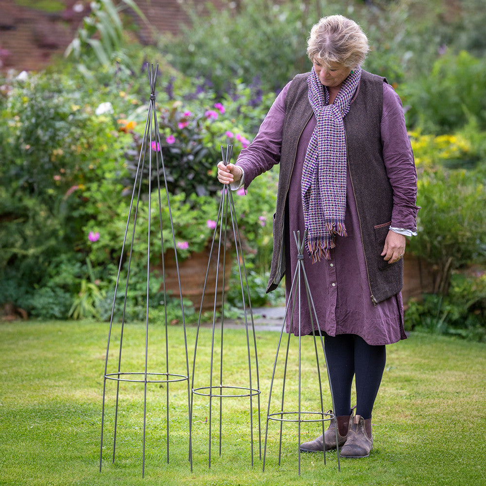 Sarah Raven Gardening Obelisk Rankhilfe Metall 0,9 m rost