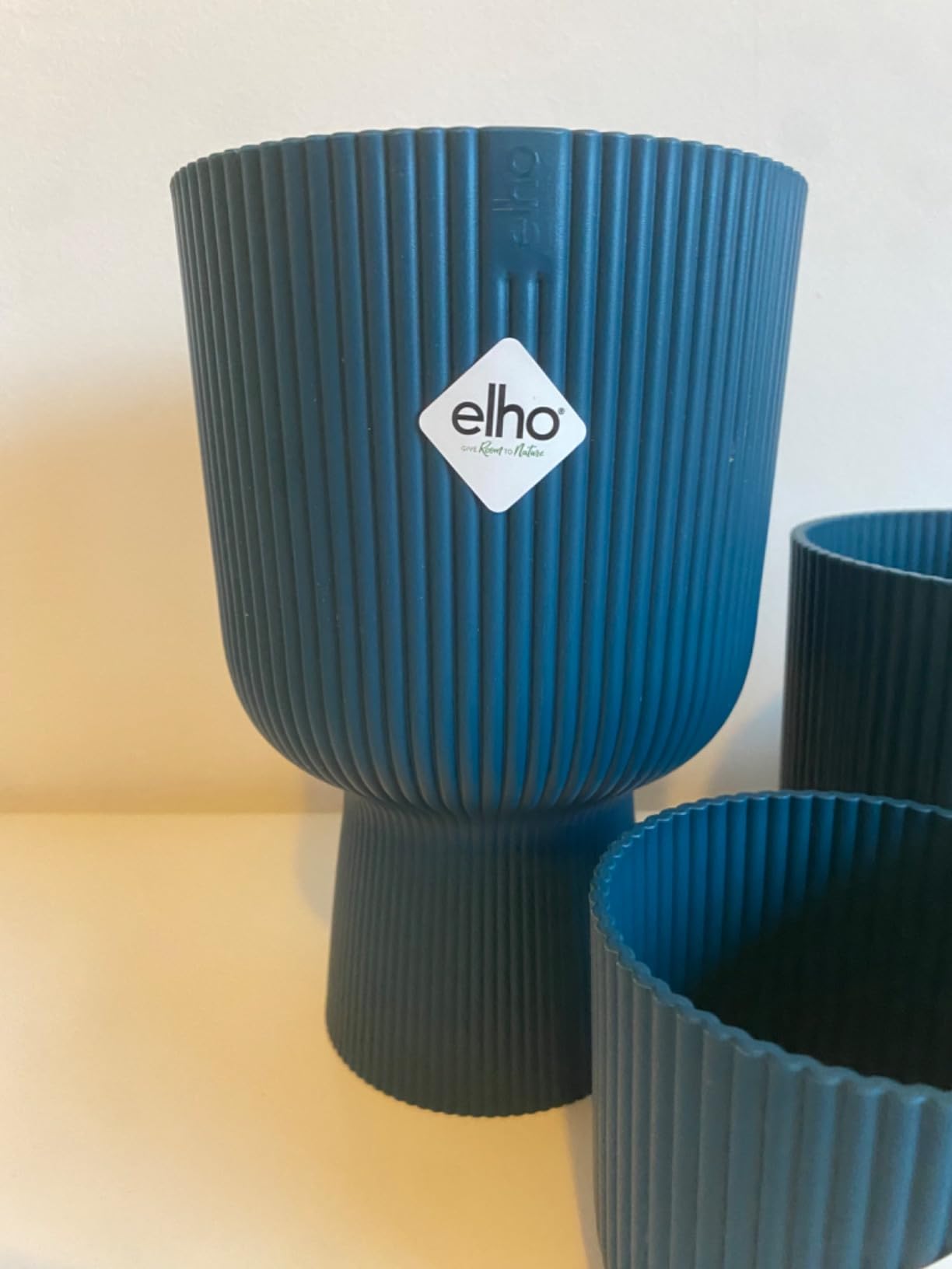 elho Vibes Fold Blumentopf Set 5-tlg tiefes Blau recycelt