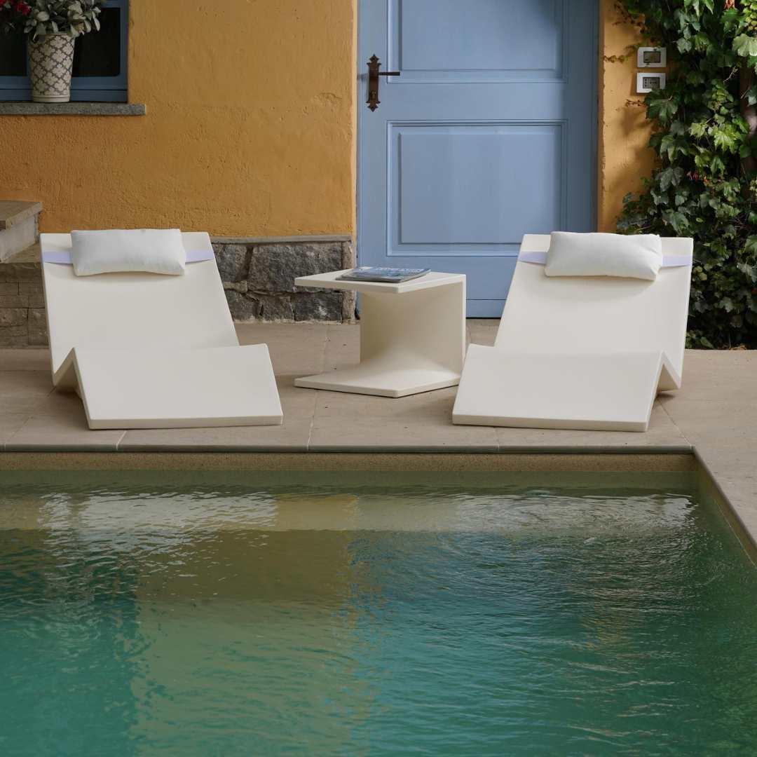 Serralunga Aqua Lounger Kissen Weiß Outdoor