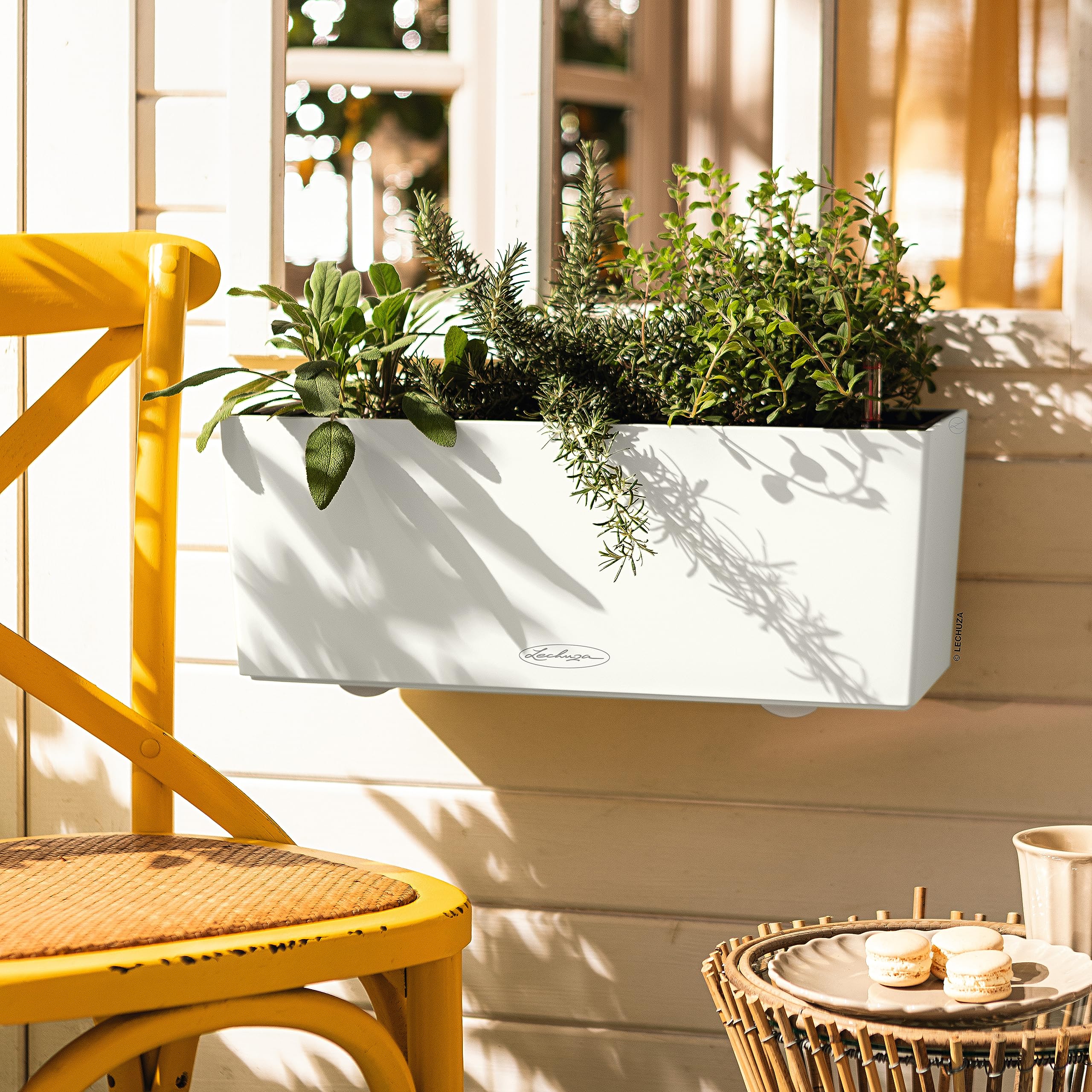 Lechuza Balconera Color 50 Balkonkasten Weiß 50cm mit Bewässerung