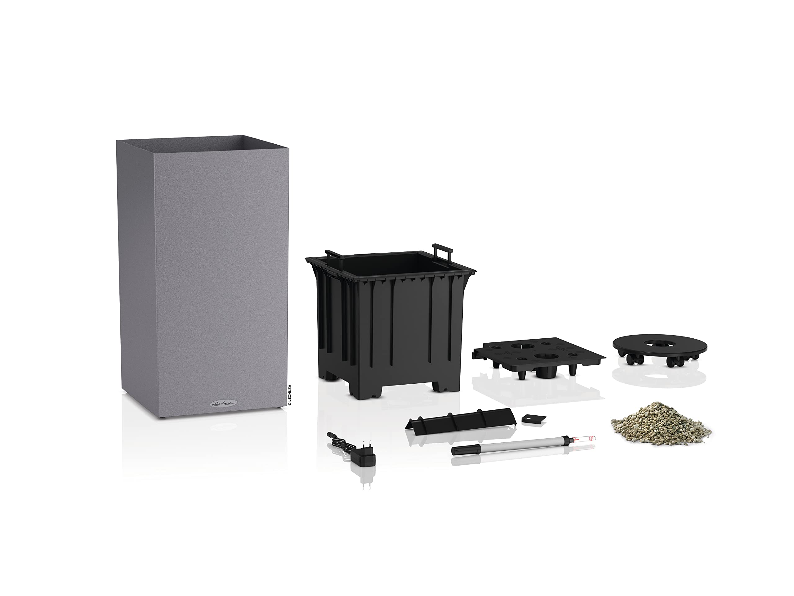 Lechuza Canto Stone 40 LED high Pflanzsäule steingrau Bewässerung