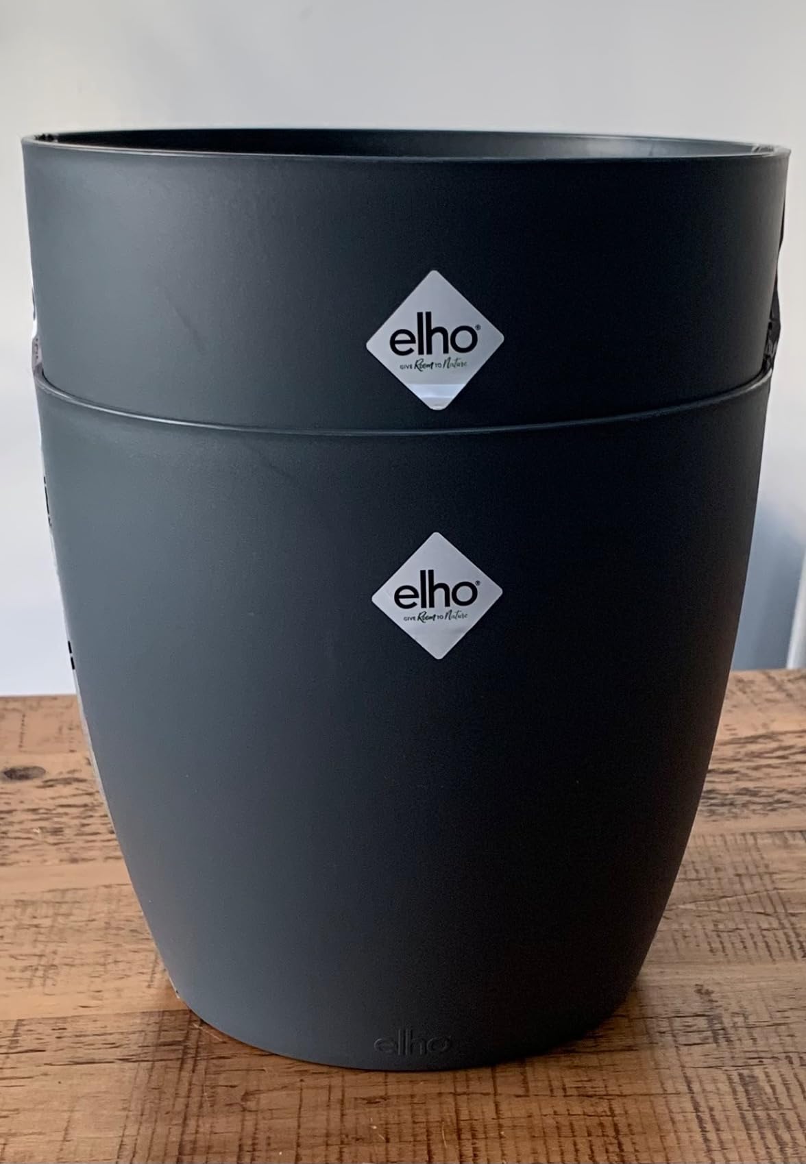 elho Brussels Blumentopf Rund 25 2er Set anthrazit 25cm