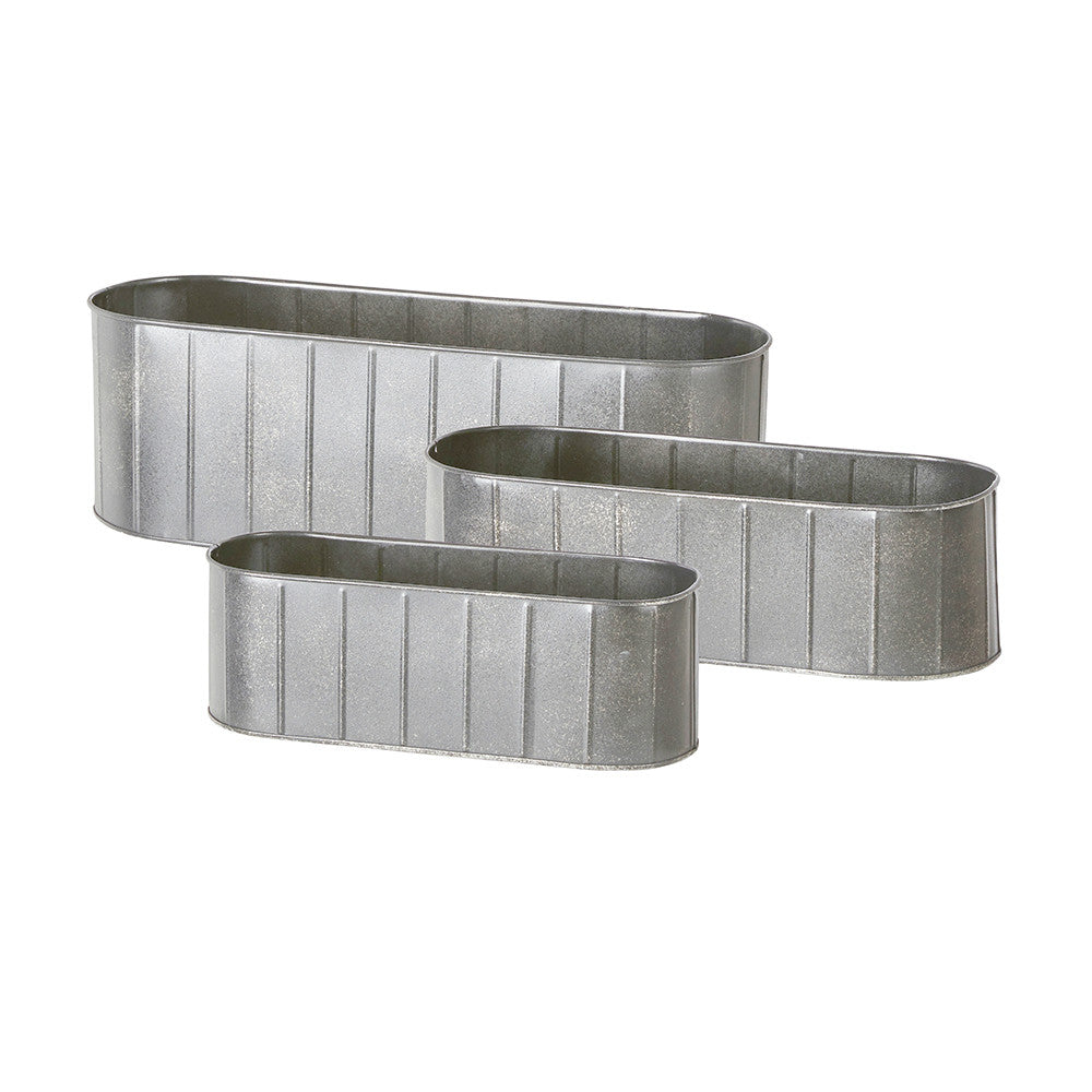 Sarah Raven Gardening Hoxton Fensterkasten Zink 3er Set