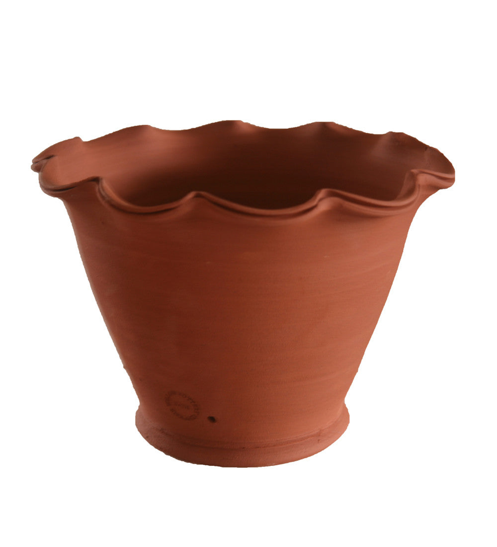 Sarah Raven Terracotta Scalloped Pflanztopf Klein 20 cm