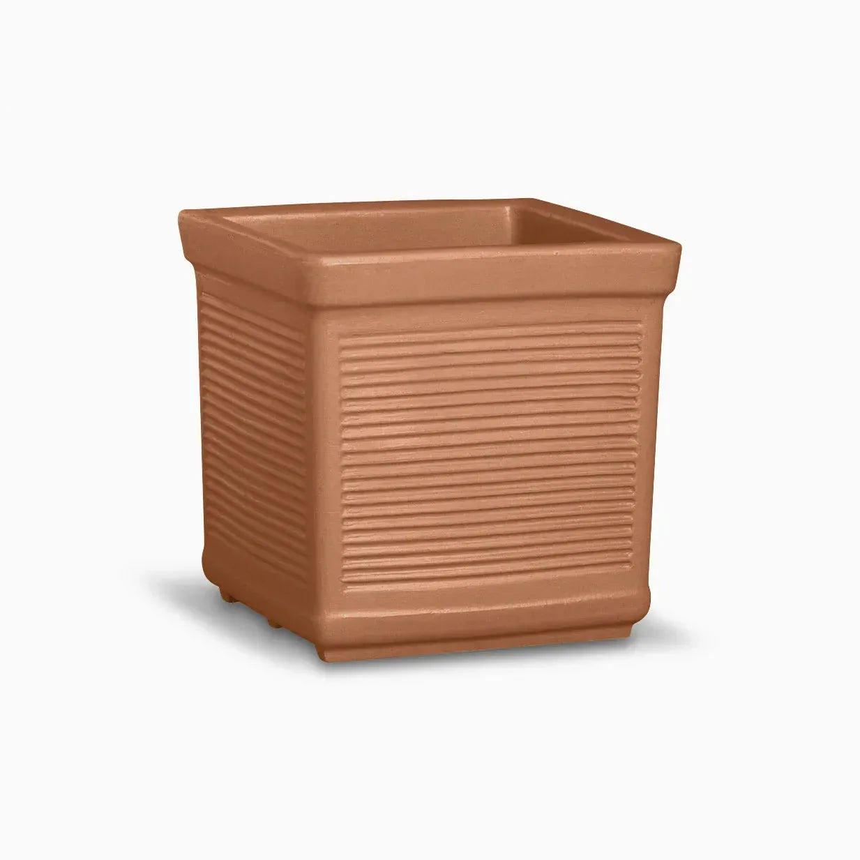 Serralunga Millerighe Quadrato Pflanztopf Anthrazit 35x35x35