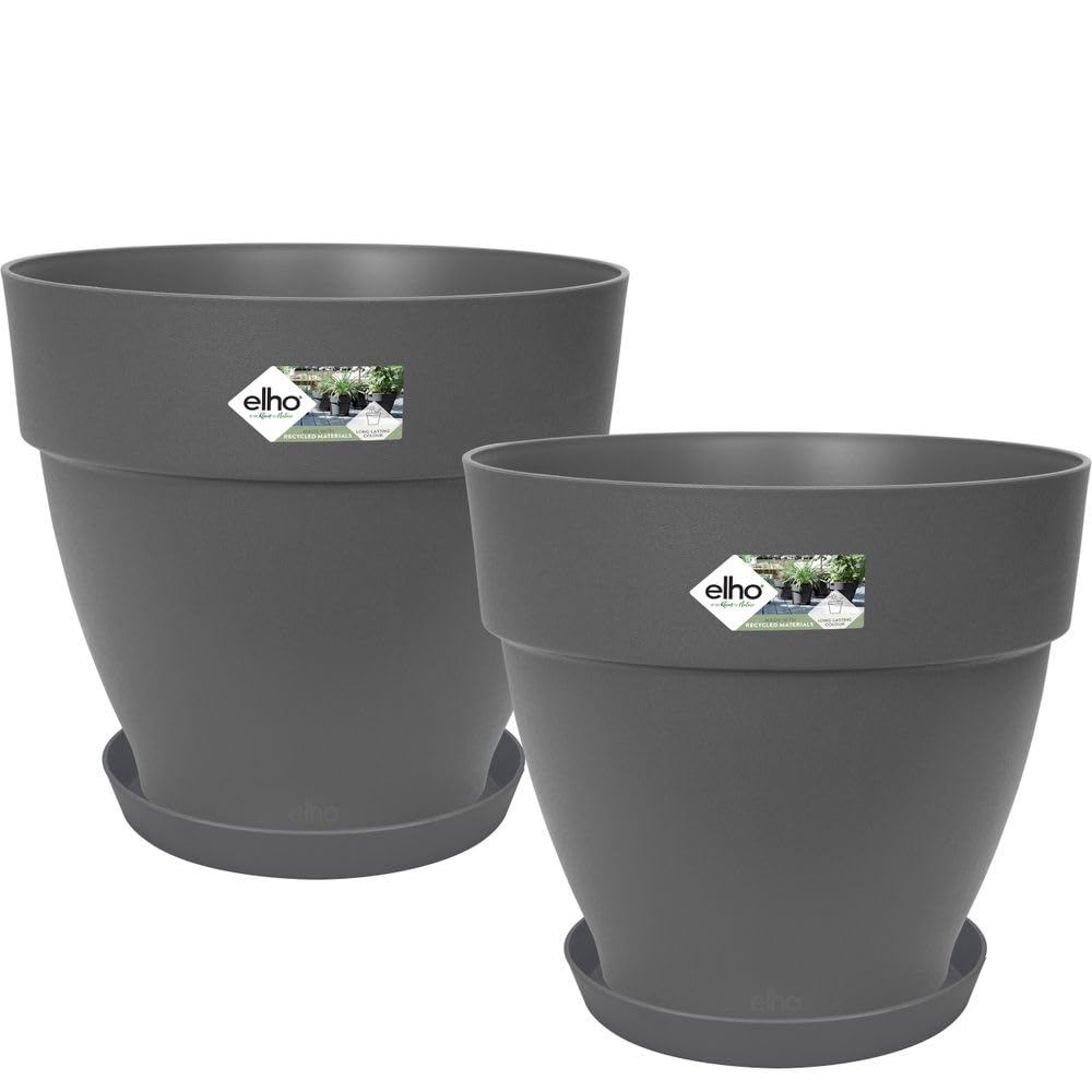 elho Vibia Rund 30 Blumentopf anthrazit 2er Set außen