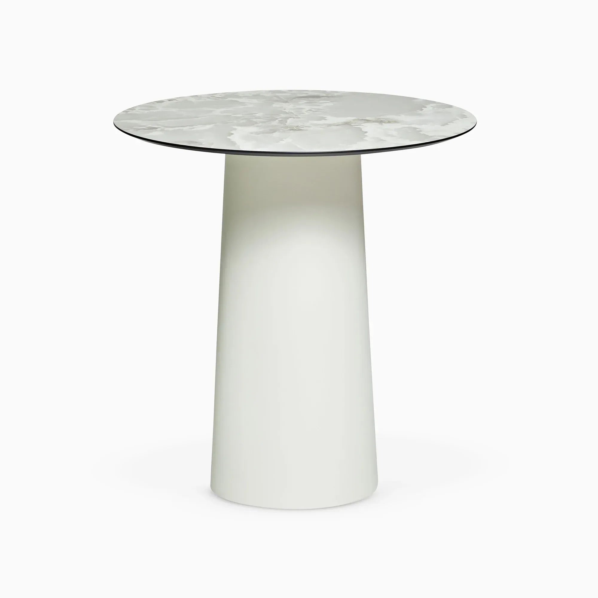 Serralunga LouLou 105 Slim Tisch Rund 60 Carrara Weiß