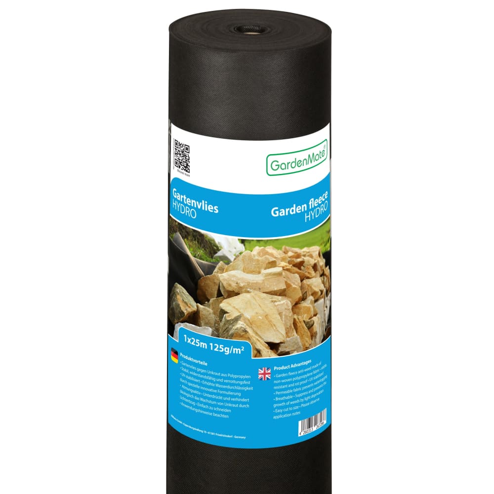 GardenMate Unkrautvlies HYDRO Gartenvlies 1m x 25m 125g