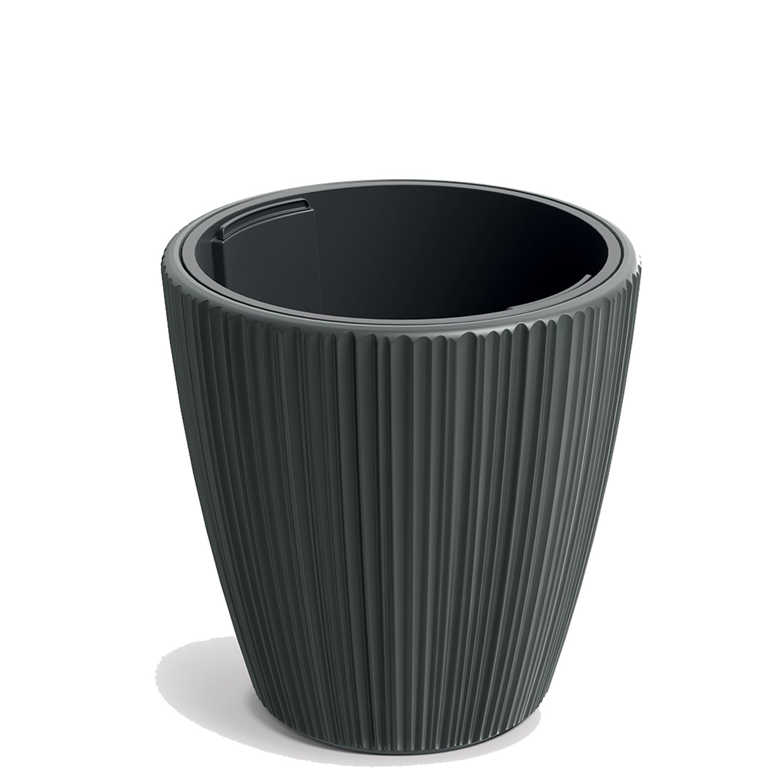 Prosperplast Tubus Oro Pflanztopf Dunkelgrau 23,9 x 24 cm