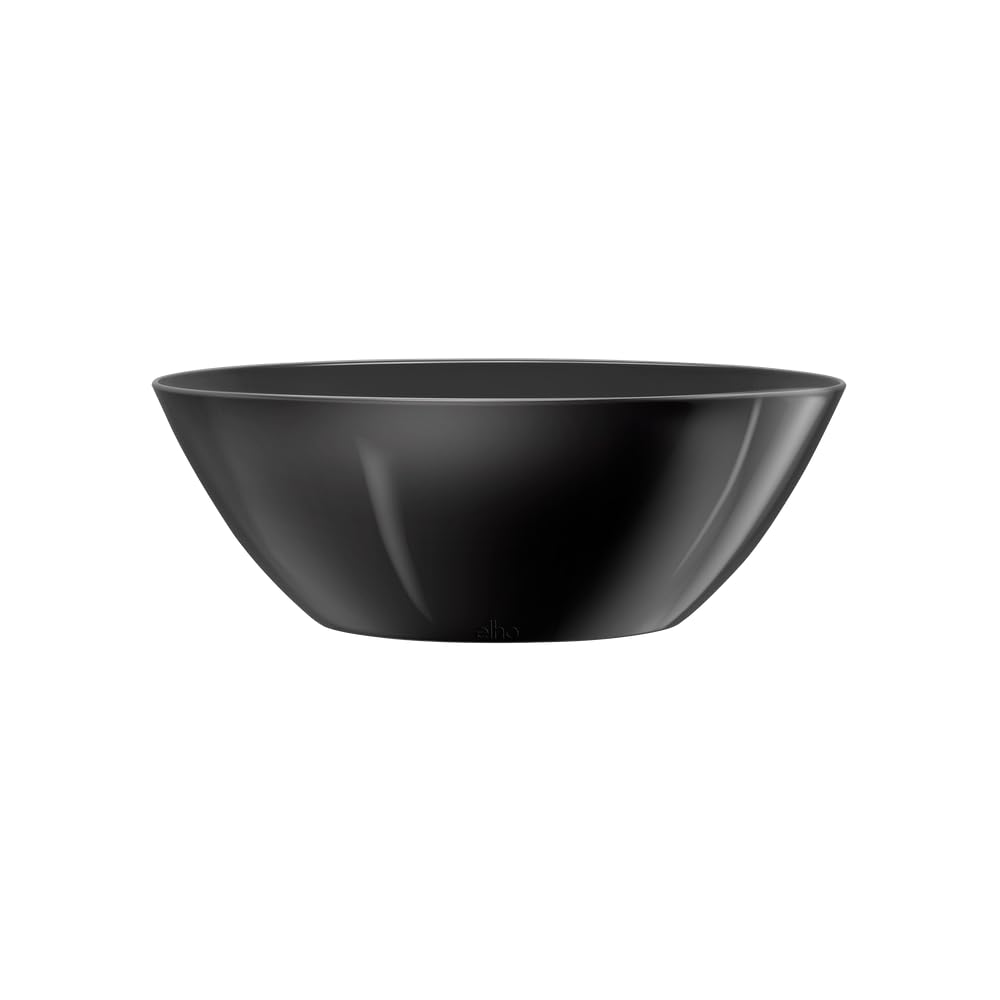 elho Brussels Diamond Oval 20 Blumentopf Schwarz Metallic