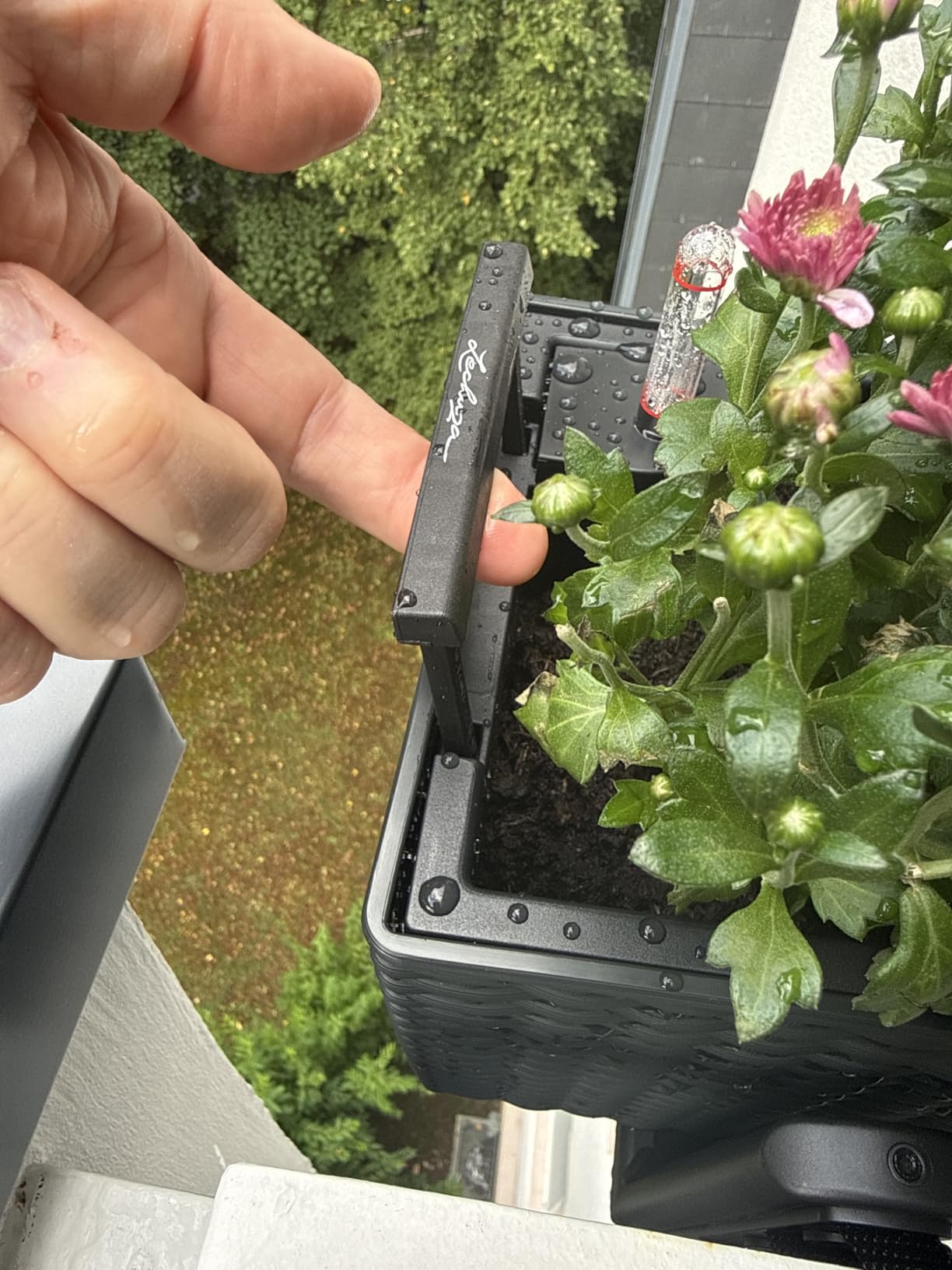 Lechuza Balconera Cottage 50 Pflanzgefäß Granit Bewässerung