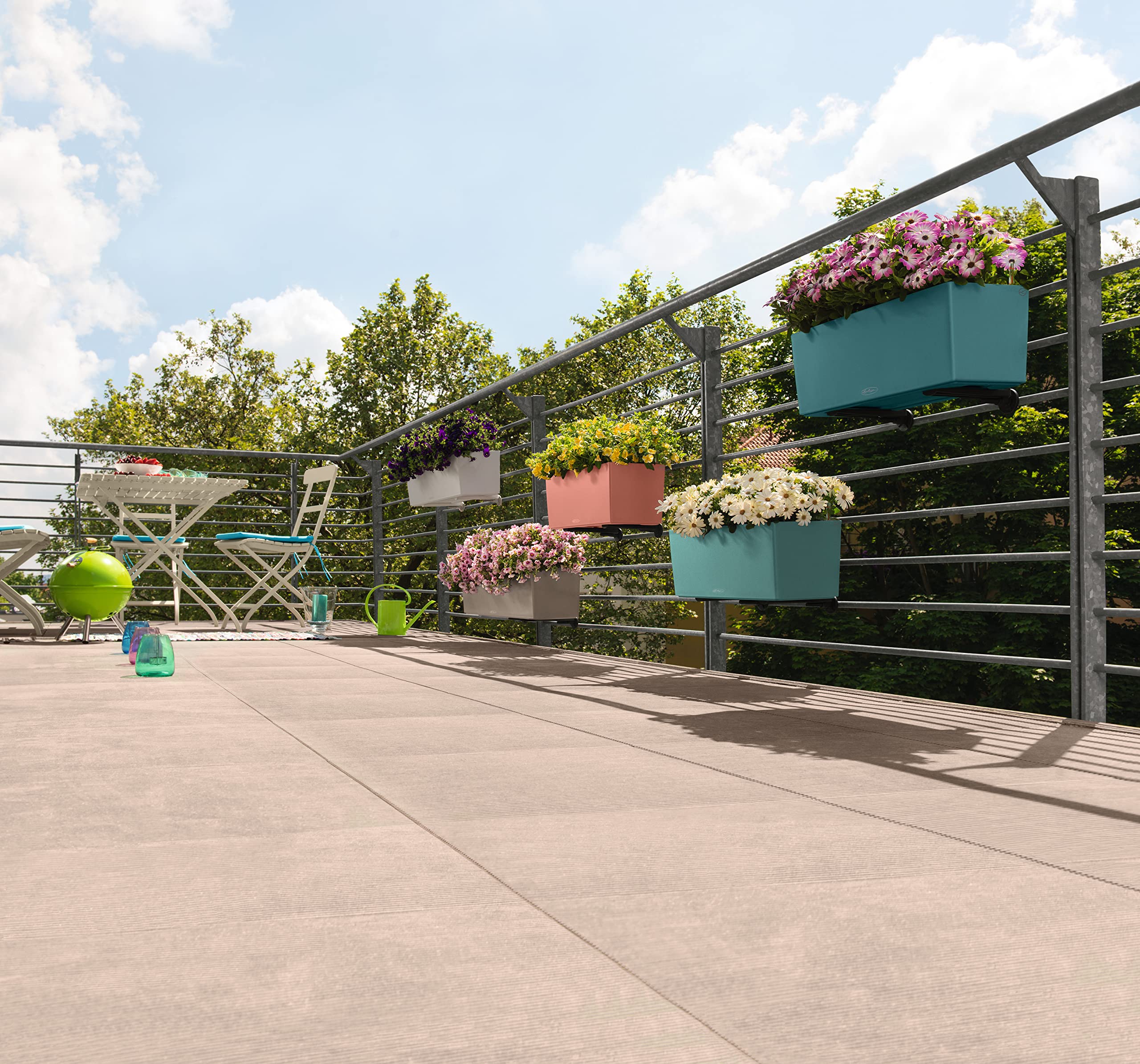 Lechuza Balconera Color 50 Balkonkasten sandbraun Bewässerung