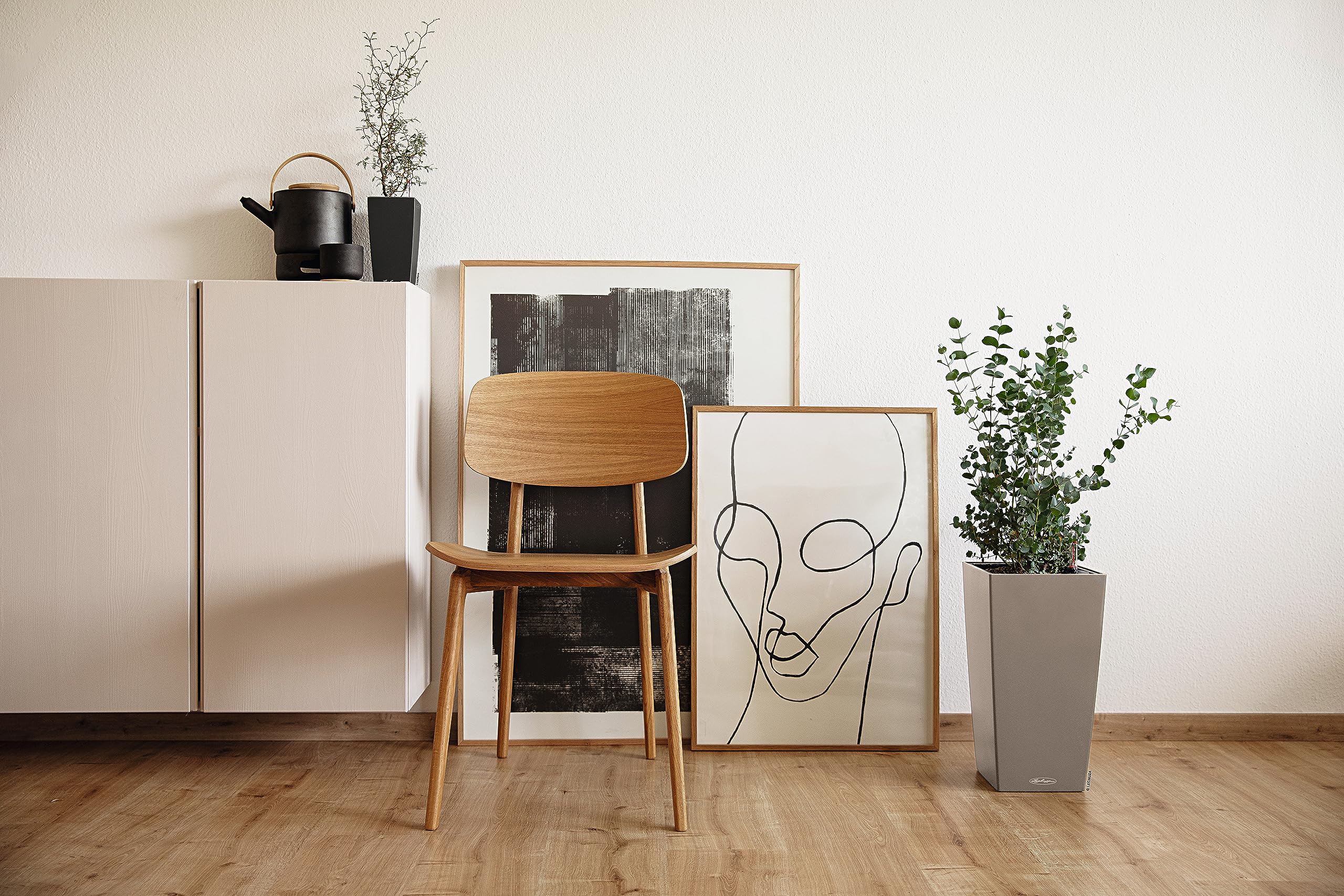 Lechuza Cubico Color 30 Pflanzgefäß Sandbraun mit Bewässerung