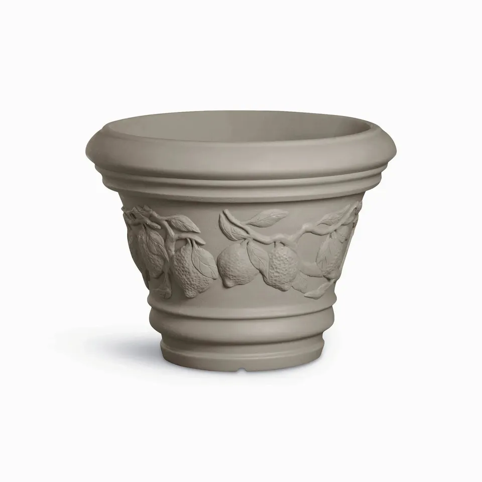 Serralunga Decorati Limoni Pflanztopf Tortora 52x52
