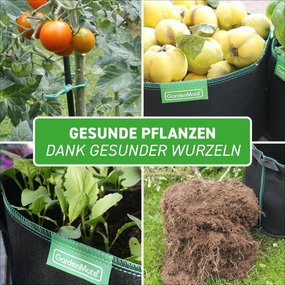 GardenMate Pflanzsäcke Hochbeet Vlies 400L 1 Stück Gemüse